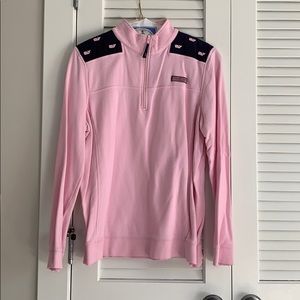 Pink vineyard vines shep shirt.